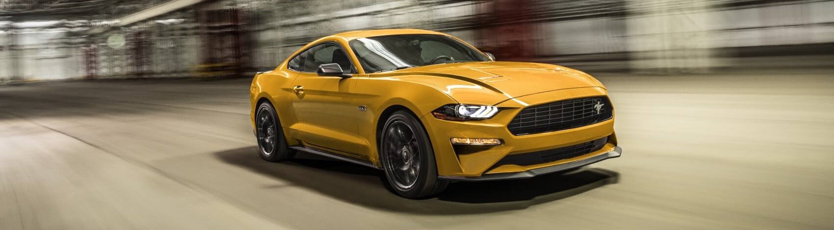 Yellow Ford Mustang